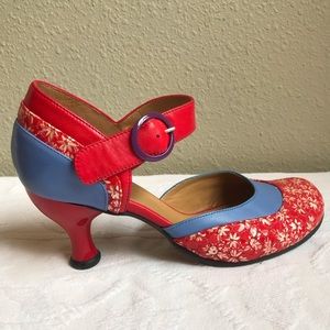John Fluevog Bellevues Bonnie Parker Mary Jane Heel 10 EUC
